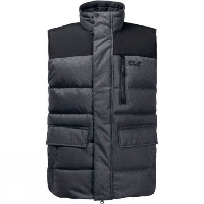 Jack Wolfskin Baffin Bay - Férfi Mellény - Fekete (Magyarország BJG950846)